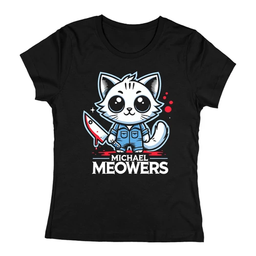 Michael Meowers női póló (Fekete)