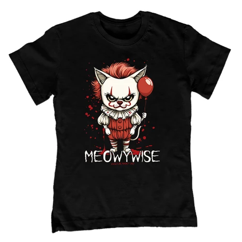 Meowywise gyerek póló (Fekete)