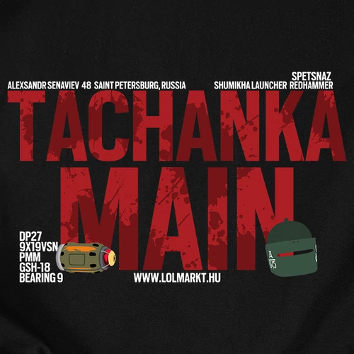Tachanka Main férfi póló (B_Fekete)