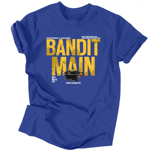 Bandit Main férfi póló (Királykék)