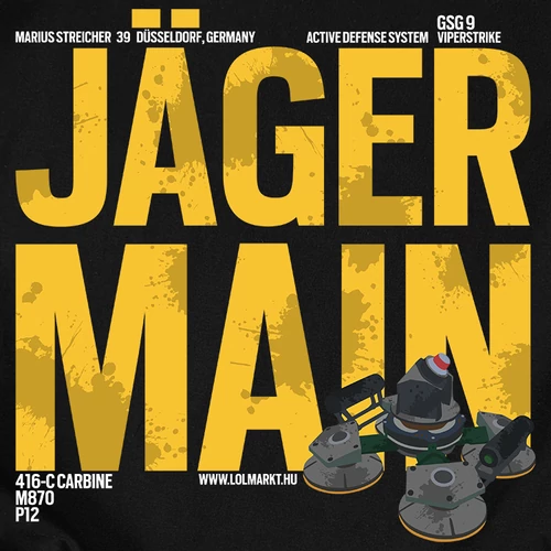 Jäger Main kapucnis pulóver (B_Fekete)