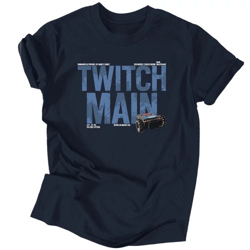 Twitch Main férfi póló (Sötétkék)