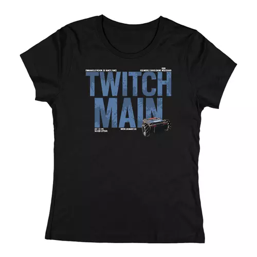 Twitch Main női póló (Fekete)