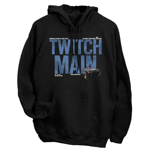 Twitch Main kapucnis pulóver (Fekete)