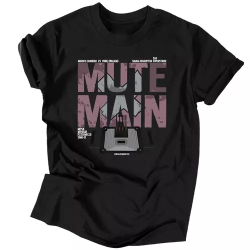 Mute Main férfi póló (Fekete)