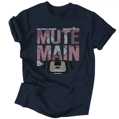 Mute Main férfi póló (Sötétkék)