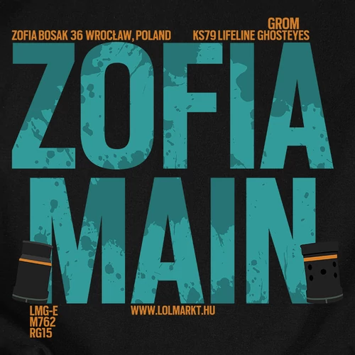 Zofia Main férfi póló (B_Fekete)