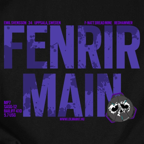 Fenrir Main férfi póló (B_Fekete)