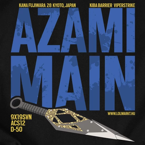 Azami Main férfi póló (B_Fekete)