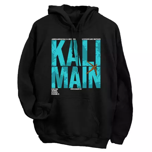Kali Main kapucnis pulóver (Fekete)