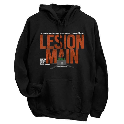Lesion Main kapucnis pulóver (Fekete)