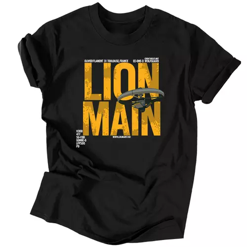 Lion Main férfi póló (Fekete)