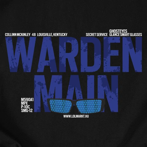 Warden Main férfi póló (B_Fekete)