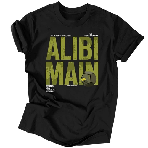 Alibi Main férfi póló (Fekete)