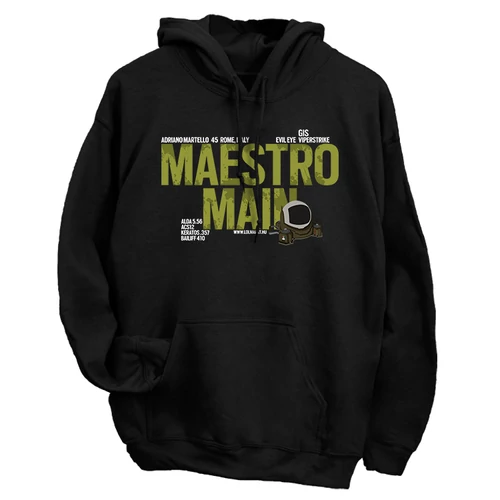 Maestro Main kapucnis pulóver (Fekete)