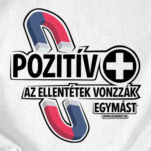 Pozitív férfi póló (B_Fehér)
