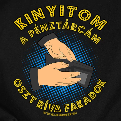 Kinyitom a pénztárcám férfi póló (B_Fekete)