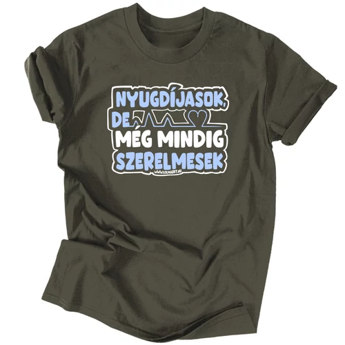 Nyugdíjasok, de még mindig szerelmesek férfi póló (Grafit)