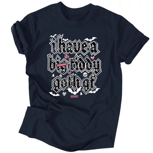 i have a big tiddy goth gf férfi póló (Sötétkék)
