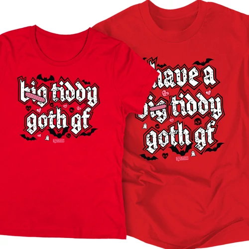 big tiddy goth gf póló szett (Piros)