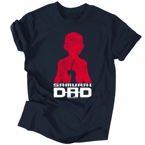 Samurai Dad férfi póló (Sötétkék)