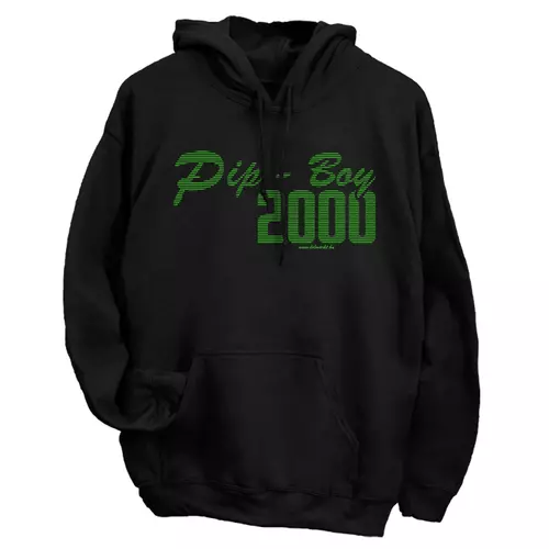 Pip-Boy 2000 kapucnis pulcsi (Fekete)