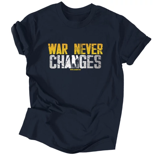 War never changes férfi póló (Sötétkék)