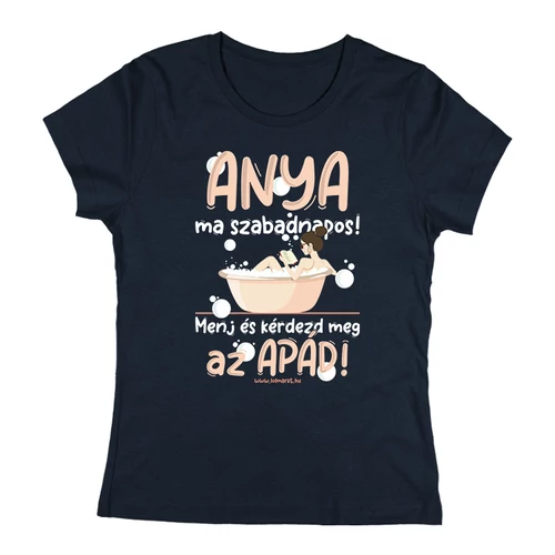 Anya szabadnapos női póló (Sötétkék)