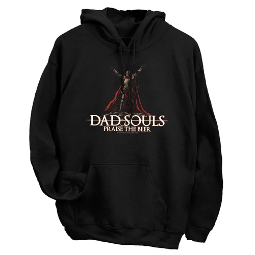 Dad Souls kapucnis pulóver (Fekete)