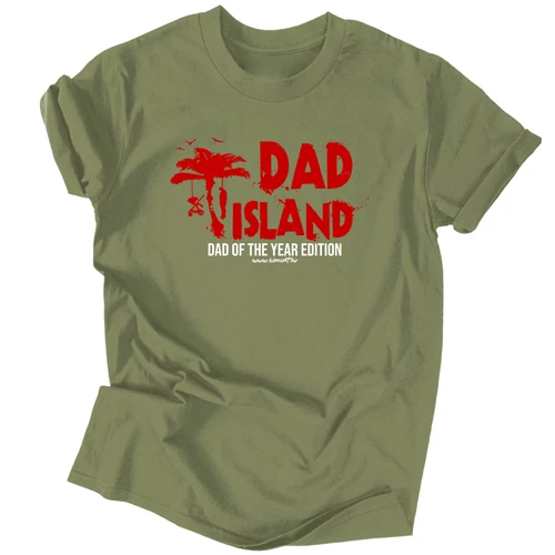 Dad Island férfi póló (Military)