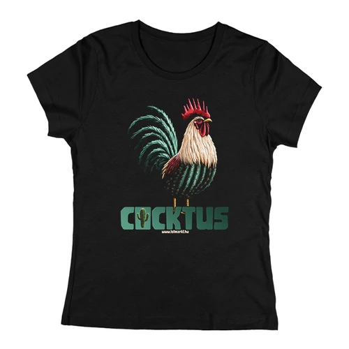 Cocktus női póló (Fekete)