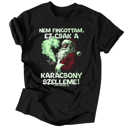 A karácsony szelleme férfi póló (Fekete)