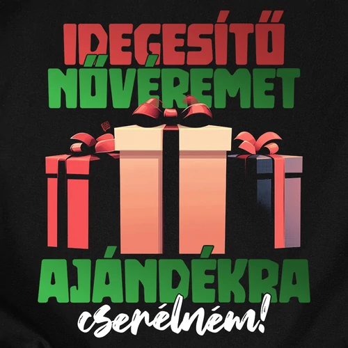 Idegesítő családtagjaim pulóver (B_Fekete_V1)