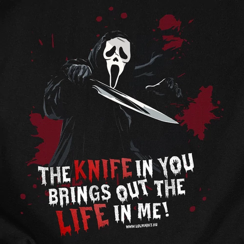 The knife in you kapucnis pulóver (B_Fekete)