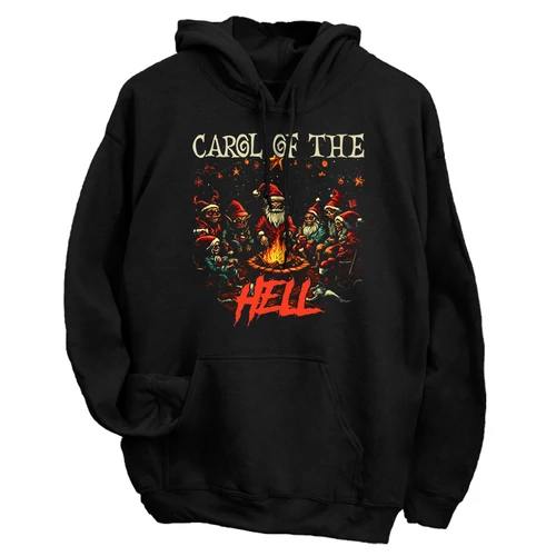 Carol of the Hell kapucnis pulóver (Fekete)