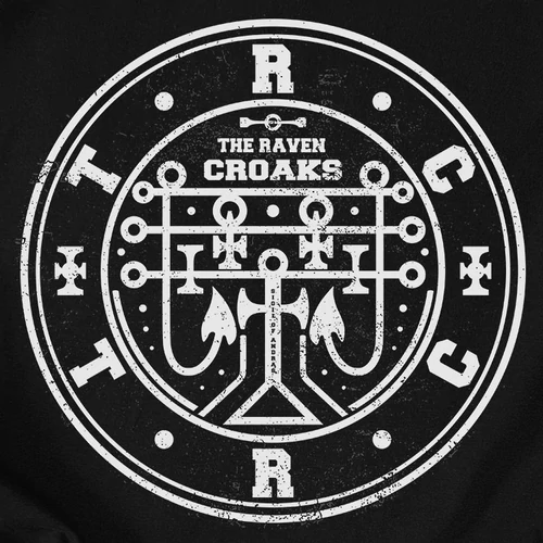 The Raven Croaks - Sigil of TRC - férfi póló (B_Fekete)