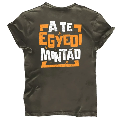 Egyedi környakas férfi póló háta