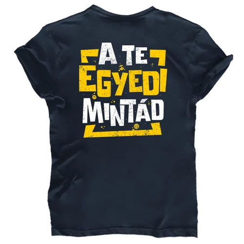 Egyedi környakas férfi póló háta