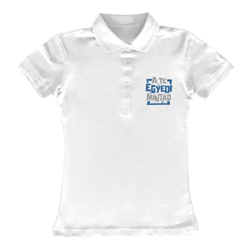 Egyedi galléros női póló eleje