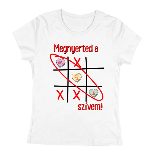Megnyerted a szívem női póló (Fehér)
