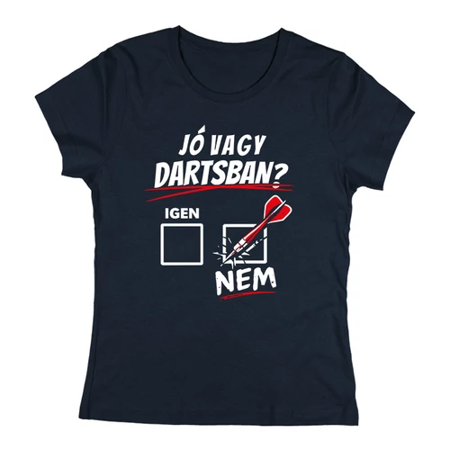 Jó vagy dartsban? póló (női_fekete)