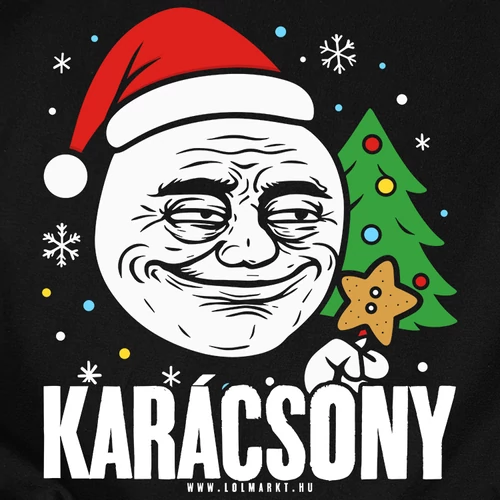 Me gusta karácsony karácsonyi póló (B_fekete)