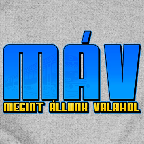Megint állunk valahol női póló (B_szürke)