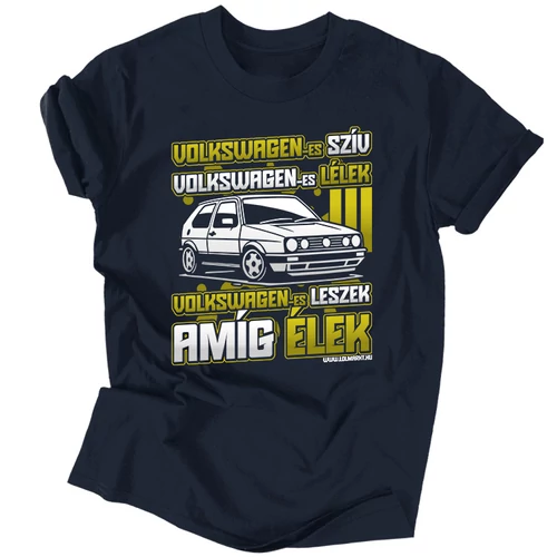 Volkswagen szív (GOLF III) férfi póló (Sötétkék)
