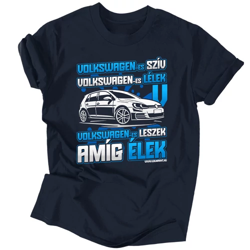 Volkswagen szív (GOLF V) férfi póló (Sötétkék)