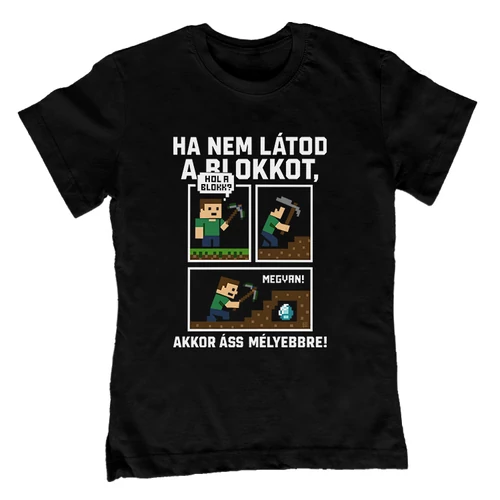 Áss mélyebbre gyerek póló (Fekete)