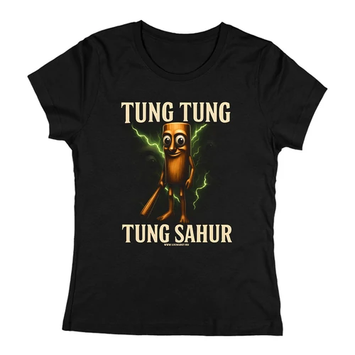 Tung Tung Tung Sahur póló (Noi fekete)