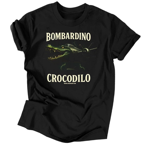Bombardino Crocodilo póló (Fekete)