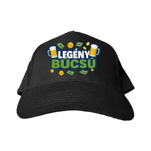Legénybúcsú baseball sapka (Fekete)