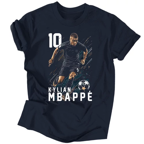 Kylian Mbappé férfi póló (Sötétkék)